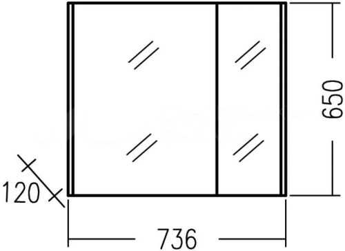 Зеркало-шкаф СанТа Сатурн 700372 74х12х65 подвесной цвет дуб австрийский - фото 4