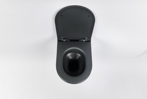 Чаша унитаза подвесная Galassia Dream 7334NEMT цвет черный матовый без сиденья безободковая каскадный смыв - фото 4