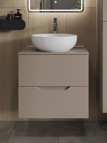 Тумба с раковиной Orange Line Li-60TuLMDF+B07-420W 61х46х69 - фото 3