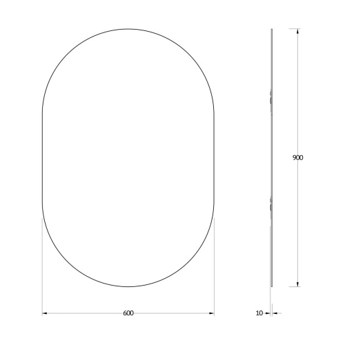 Зеркало в ванную Evoform Colora BY 0465 60х90 цвет черный - фото 2