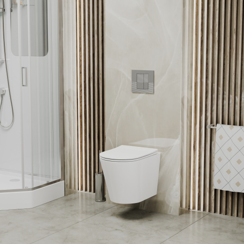 Клавиша смыва механическая Grossman Pragma 800.T1.03.110.110 цвет хром матовый - фото 4