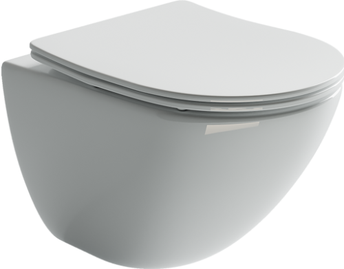 Унитаз подвесной Ceramica Nova MONO CN1905 белый с сиденьем микролифт безободковый душевой смыв - фото 2