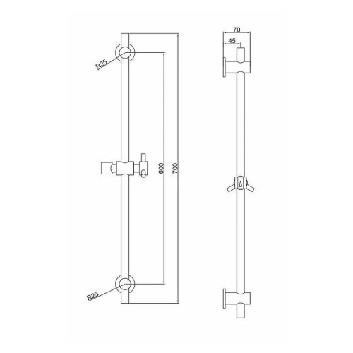 Душевая штанга D-Lin D63508 хром - фото 2