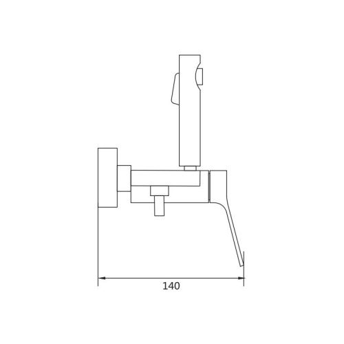 Гигиенический душ со смесителем Shevanik S43T S4305T-1 оружейная сталь - фото 3