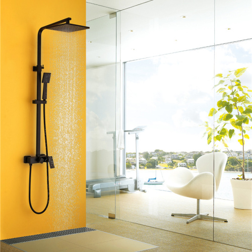 Душевая стойка ABBER AF8220B настенная цвет черный матовый - фото 2