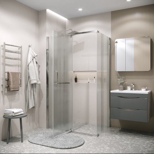 Душевой уголок Grossman Pragma 120.K33.03.1290.10.02 120х90 стекло текстурное профиль хром глянцевый без поддона - фото 5