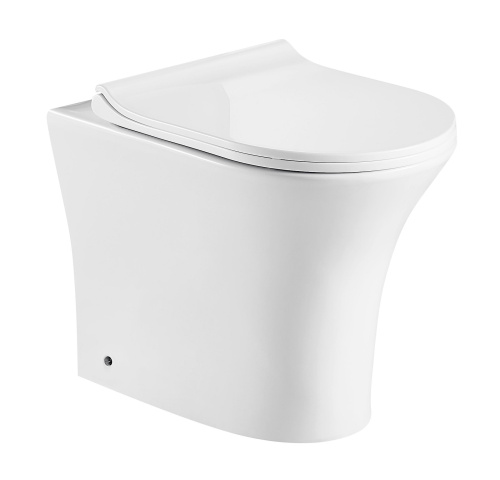 Унитаз приставной Cerutti SPA CT7842 белый с сиденьем микролифт безободковый каскадный смыв - фото 2