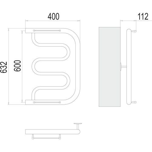 Полотенцесушитель Terminus 4620768881312 40х63 водяной хром - фото 3