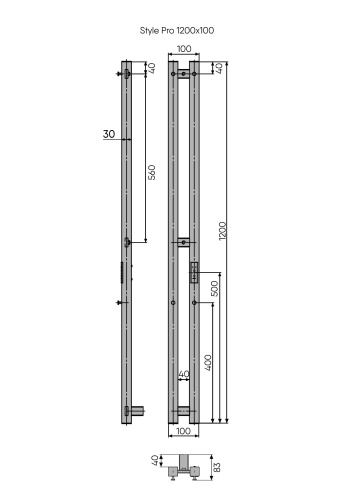 Полотенцесушитель Indigo  Style PRO  LSPRE120-10WMRt 10х120 электрический белый матовый - фото 5
