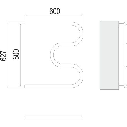 Полотенцесушитель Terminus 4620768880544 60х63 водяной хром - фото 3