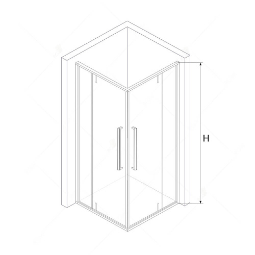 Душевой уголок RGW Stilvoll 06323300-14 100х100 стекло прозрачное профиль черный без поддона - фото 3