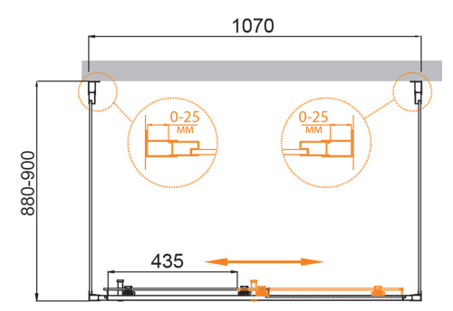 Душевой уголок Cezares MOLVENO MOLVENO-AH-12-110/90-C-Cr-IV 110х90 стекло прозрачное профиль хром глянцевый без поддона - фото 5