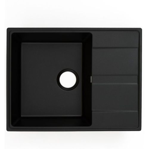 Кухонная мойка Grandex Aqua 600315 65х50 цвет черный металлик поверхность матовая - фото 4