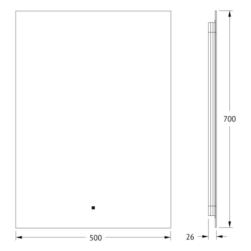 Зеркало в ванную Defesto GLOW DF 2504R 50х70 - фото 2
