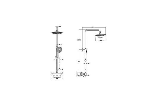 Душевая стойка Vitra Aquaheat A47205EXP настенная цвет хром с термостатом - фото 3