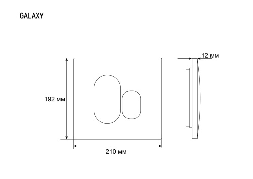Клавиша смыва механическая Grossman Galaxy 800.T1.01.110.110 цвет хром матовый - фото 5