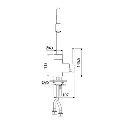 Смеситель для кухни IDDIS Kitchen 360 K36BLJ0i05 на мойку черный - фото 4