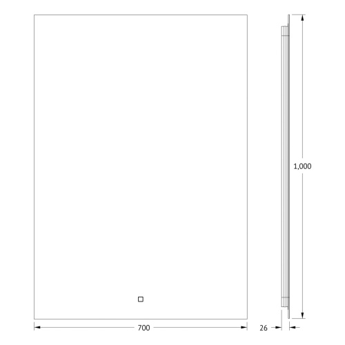 Зеркало в ванную Defesto GLOW DF 2519S 70х100 - фото 2