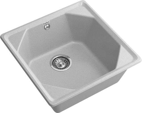 Кухонная мойка Granfest Unique U-500 серый 50х50 цвет серый поверхность матовая - фото 2