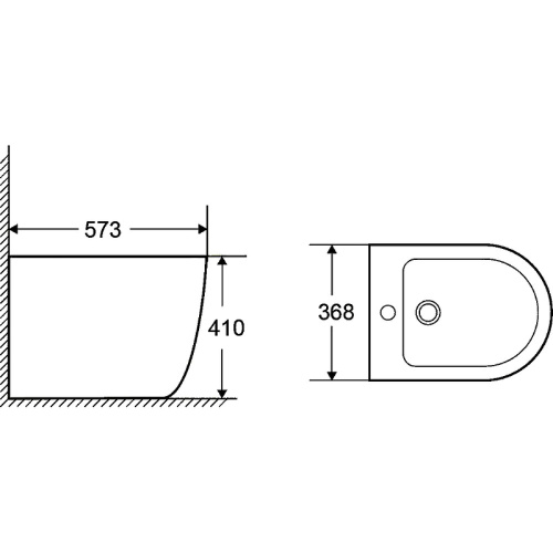 Биде WeltWasser WW MERZBACH 003 GL-WT (10000003705) напольное - фото 2