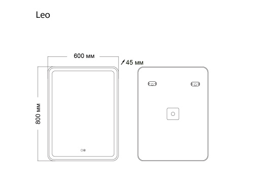 Зеркало в ванную Grossman Leo 166080 60х80 - фото 4