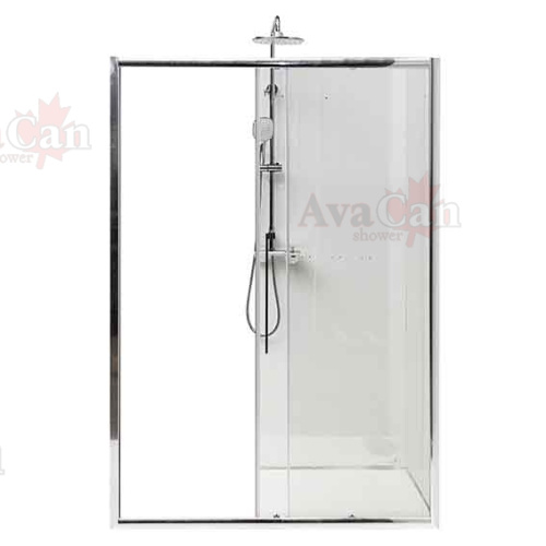 Душевая дверь AvaCan FC140 160х195 стекло прозрачное профиль черный - фото 3