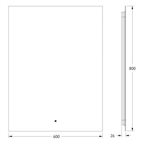 Зеркало в ванную Defesto GLOW DF 2517R 60х80 - фото 2