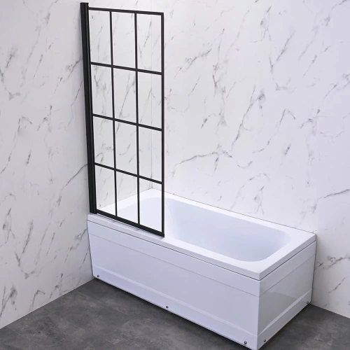 Душевая шторка на ванну Veconi Palau PL77L-70-01-C6 70х150 стекло прозрачное профиль хром глянцевый ориентация правая