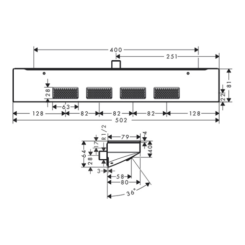 Верхний душ Hansgrohe Rainfinity 26243000 хром - фото 2