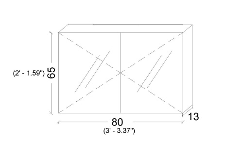 Зеркало-шкаф Armadi Art Vallessi 547-C 80х65 подвесной цвет коричневый - фото 2
