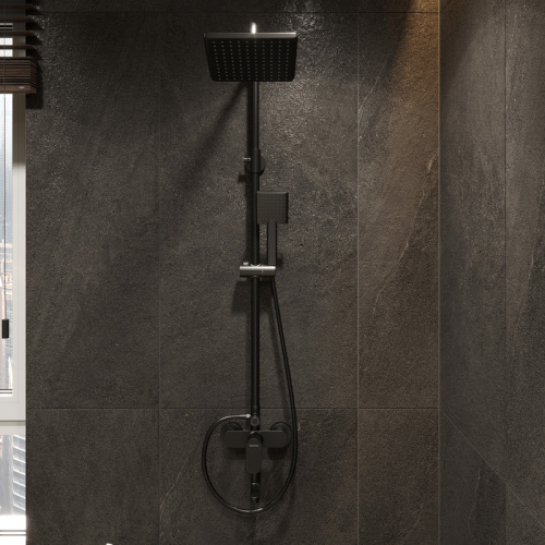 Верхний душ Bond Cube B02-9988 черный матовый - фото 4