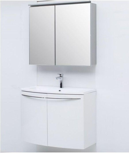 Тумба с раковиной De Aqua Токката 167141 90х43х64 напольная/подвесная цвет белый - фото 4