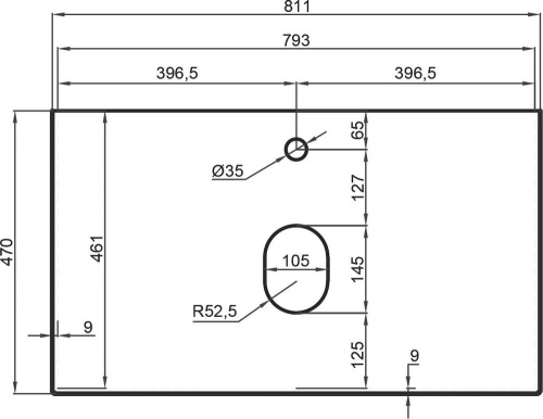 Столешница La Fenice Terra FNC-VS03-TER-80 81х47 накладная - фото 2