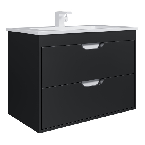 Тумба с раковиной Uperwood UPD Modul 393020551 77х45х57 цвет черный матовый - фото 5