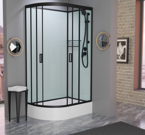 Душевая кабина Frank 146009 120х80 без крыши ориентация правая - фото 2