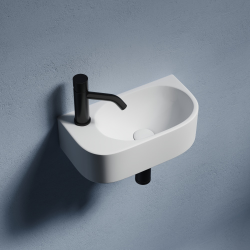 Раковина из сантехнического фарфора Ceramica Nova ELEMENT CN6066R 41х22 подвесная цвет белый 1 отверстие под смеситель - фото 3