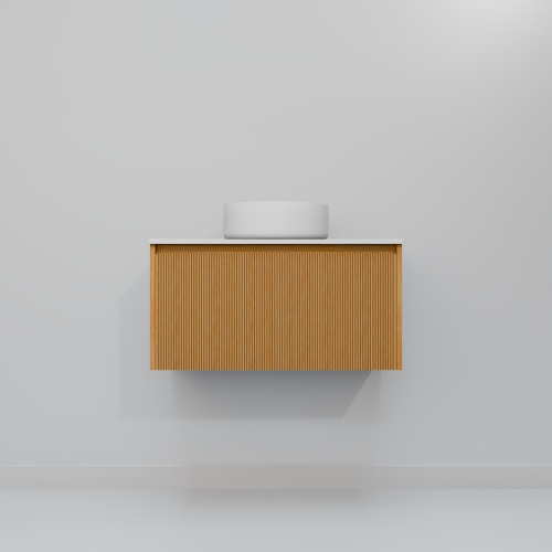 Тумба с раковиной Art Decco Elizabeth (Элизабет) AEL08W11S300 80x45x40 подвесная цвет белый дуб - фото 4