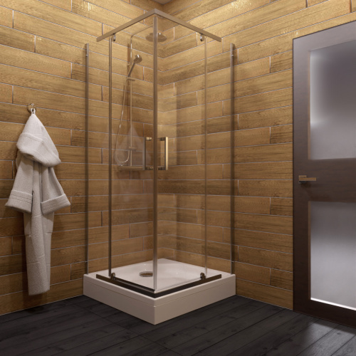 Душевой уголок Тритон Каппа Щ0000054221 90х90 стекло прозрачное профиль хром с поддоном - фото 5