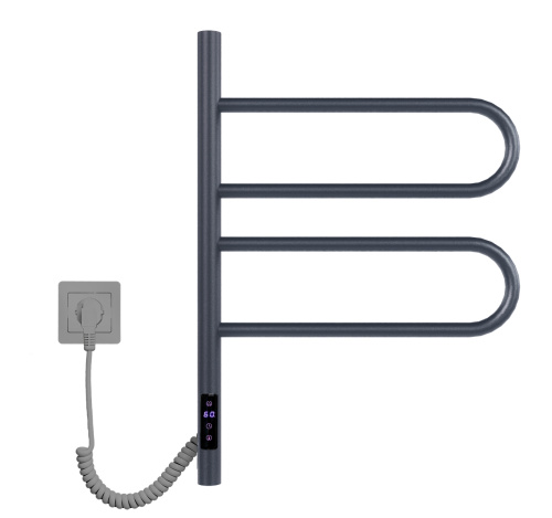 Полотенцесушитель Vincea VTD-1R1CGE 43х59 электрический графит - фото 2