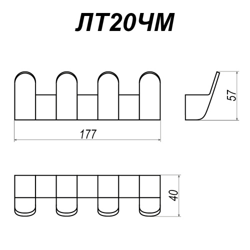 Вешалка 4 крючка Altasan Лотос ЛТ20ЧМ - фото 5