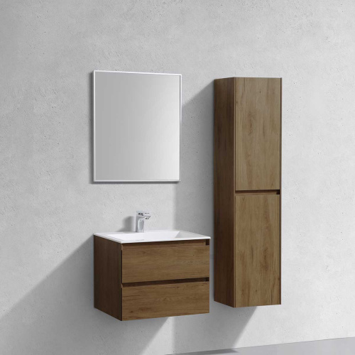 Тумба под раковину Vincea Luka VMC-2L600TO 59х48х47 подвесная цвет коричневый - фото 2