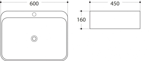 Раковина керамическая Art&Max AM-7976 60х45 полувстраиваемая цвет белый - фото 2