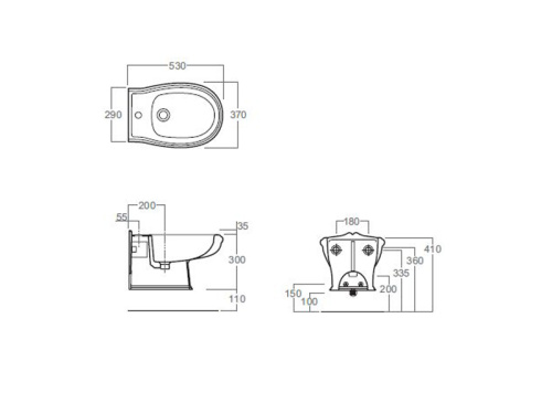 Биде SIMAS AR 843 bia подвесное - фото 3