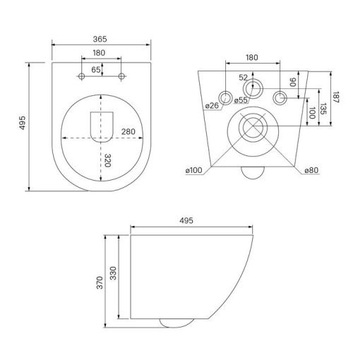 Унитаз подвесной IDDIS Blanco BLARNSEi25 белый с сиденьем микролифт безободковый каскадный смыв - фото 3
