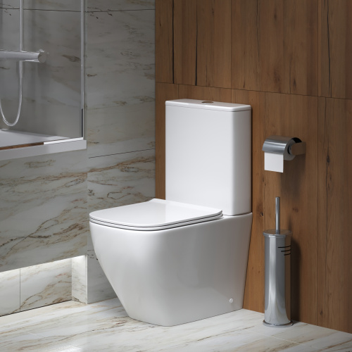 Унитаз напольный с бачком Grossman Style GR-4453S белый глянцевый с сиденьем микролифт безободковый каскадный смыв - фото 5