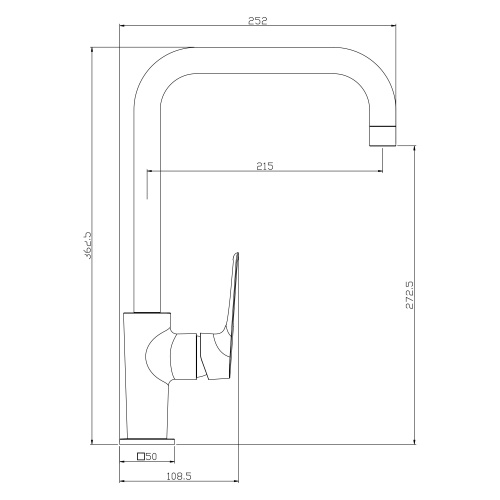 Смеситель для кухни Rossinka RS46 RS46-23 на мойку хром - фото 3