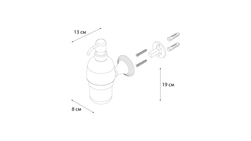 Дозатор жидкого мыла Fixsen Luksor FX-71612B - фото 3