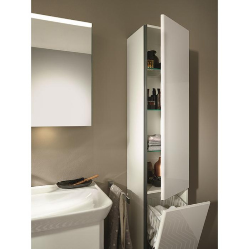 Шкаф-пенал Burgbad Iveo HSIG035RF2833G0161 35х32х176 напольный цвет белый глянцевый