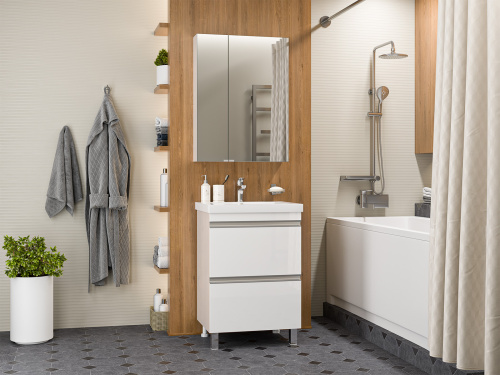 Тумба под раковину Misty Ингрид П-Инг-01060-012Я 56х46х71 напольная - фото 5