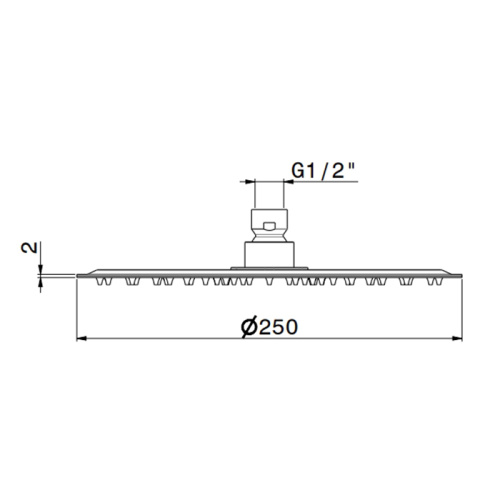 Верхний душ Newform X-Steel 316 29392X.50.050 нержавеющая сталь - фото 2